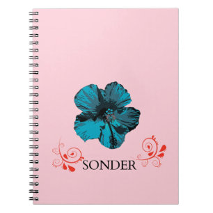 Sonder Minimalist Floral Notebook Cute Pink