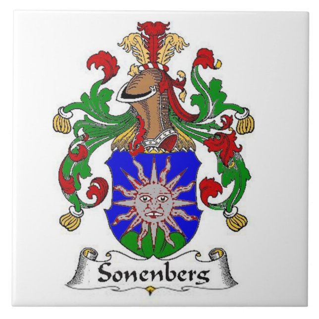 SONENBERG FAMILY CREST ON TILE COAT OF ARMS (Front)