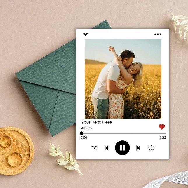 Song Album Photo Pregnancy Announcement Card (Song Album Photo Pregnancy Announcement Card)