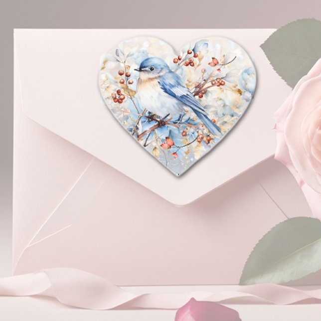 Song Bird & Berries Heart Sticker (Creator Uploaded)