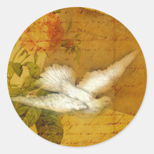 Song Bird Brings Peace Classic Round Sticker