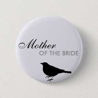 Song bird lilac purple wedding name tag badge pin