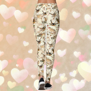 Song Bird Pattern Leggings