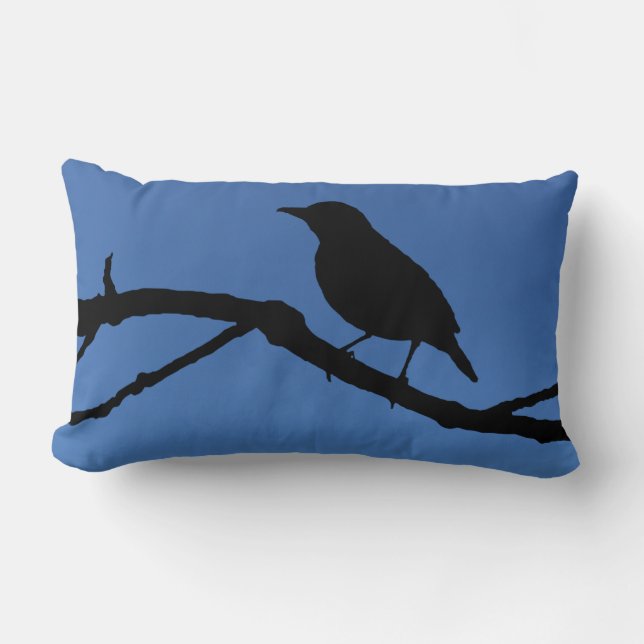 Song bird silhouette lumbar cushion (Front)