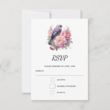 Song Bird Sitting atop Pink Peonies Wedding