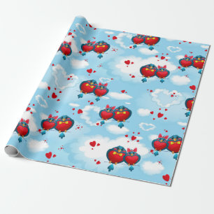 Song Birds Love Pattern Wrapping Paper