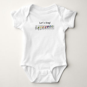 Song Birds Musical Scale Baby Bodysuit