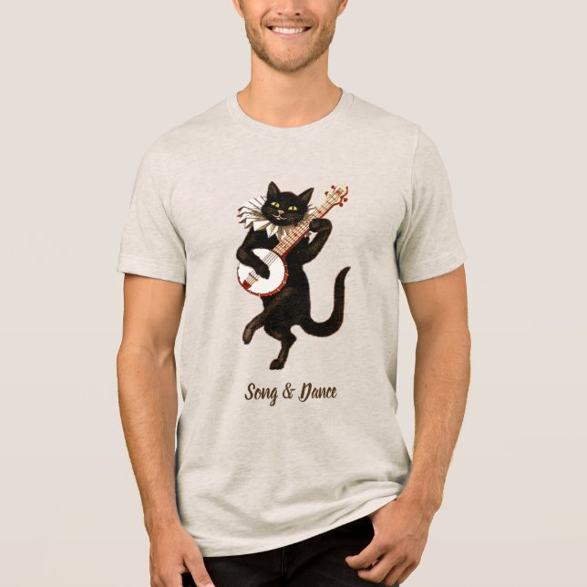 Song & Dance musical cat tee shirt (Front)