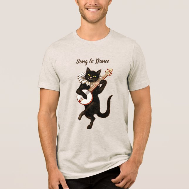 Song & Dance musical cat tee shirt (Front)