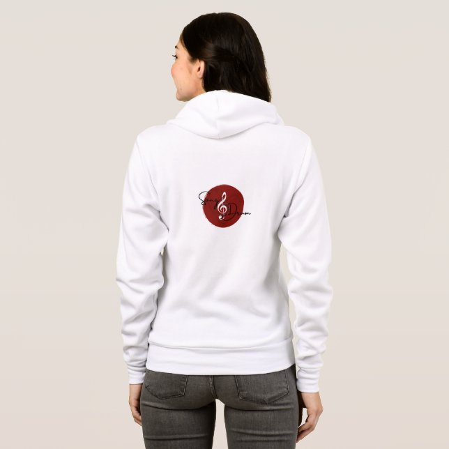 Song & Drum White_Red Hoodie (Back Full)