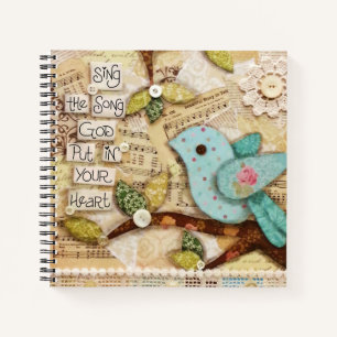 Song in Your Heart Bird Custom Spiral Notebook