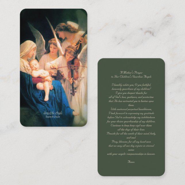 Song of Angels with Mother's Prayer Enclosure Card (Front/Back)