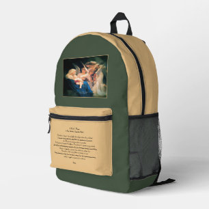 Song of Angels with Mother's Prayer Printed Backpack