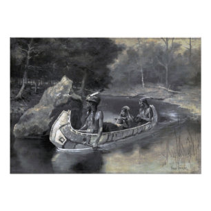 Song of Hiawatha: Native Indian Warrior & Lover Photo Print