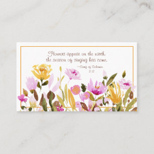 Song of Solomon 2:12 Flowers appear on the earth Business Card