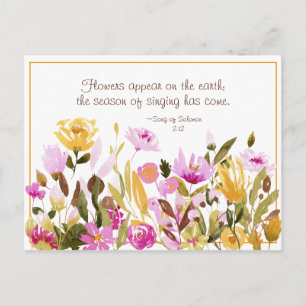 Song of Solomon 2:12 Flowers appear on the earth Postcard