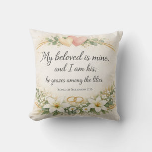 Song of Solomon 2:16 - Love Bible Verse Cushion