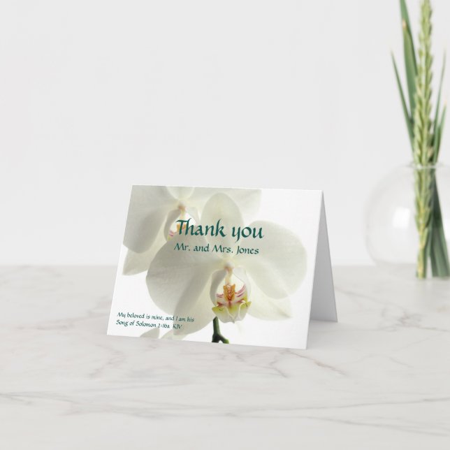 Song of Solomon 2:16a My beloved is mine. Thank You Card (Front)