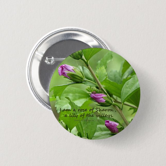 Song of Solomon 2:1 6 Cm Round Badge (Front & Back)