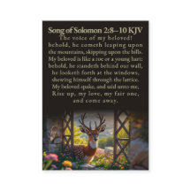 Song of Solomon 2:8-10, 13, and John 6:40 KJV Card
