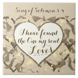 Song of Solomon 3:4 Bible Verse, Heart Tile