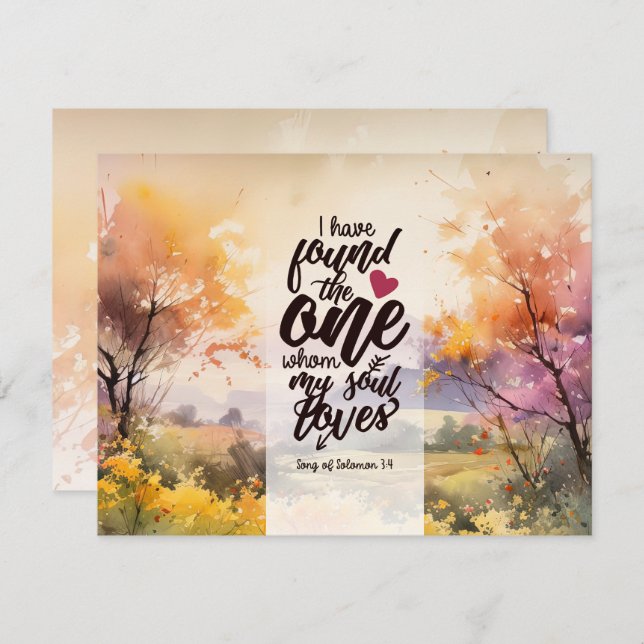 Song of Solomon 3:4 I found the One Bible Card (Front/Back)