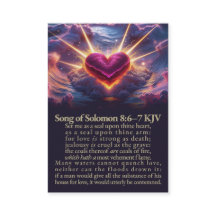 Song of Solomon 8:6-7 and John 4:13-14 KJV Card