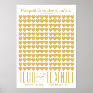 Song of Solomon   Champagne Gold Guestbook Poster
