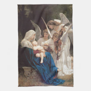 Song of the Angels (1881) by Bouguereau Tea Towel