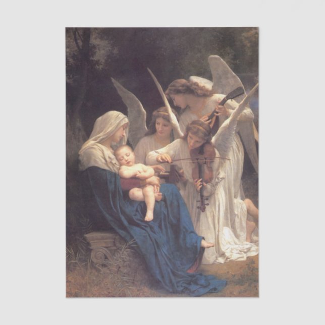 Song of the Angels by William Bouguereau Tissue Paper (Front)