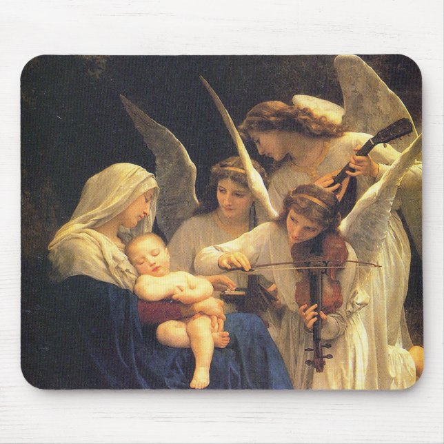 Song of the Angels, William-Adolphe Bouguereau Mouse Pad (Front)