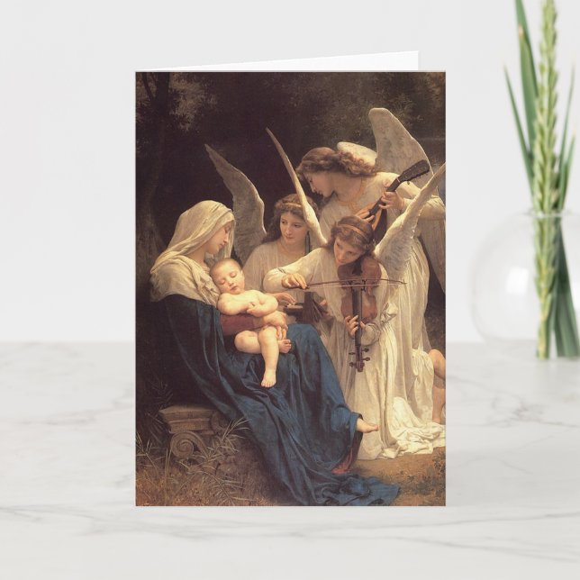 Song of the Angles Baby Jesus Christmas Holiday Card (Front)