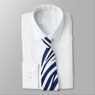 Song of the Sea Navy Blue Nautical Flowing Waves Tie