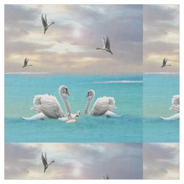Song Of The White Swan, Fabric (Close Up)