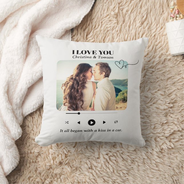 Song Playlist Photo Love Valentine's Day Gift   Cushion (Blanket)