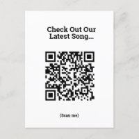 Song Promotion - QR Code Design Postcard