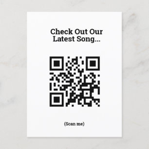 Song Promotion - QR Code Design Postcard