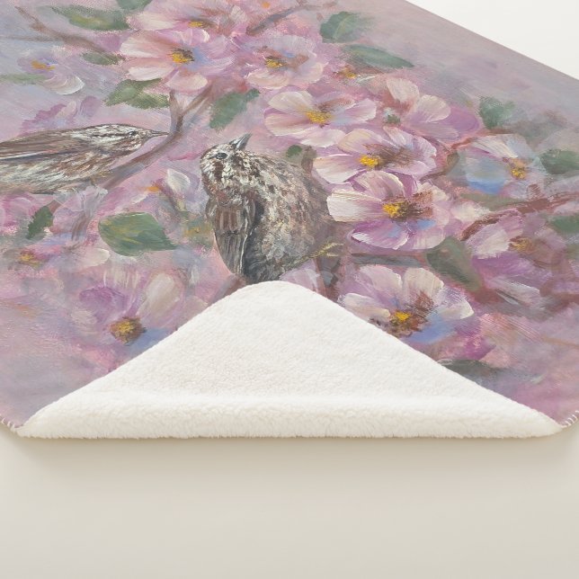 Song Sparrow Sherpa Blanket (3/4)