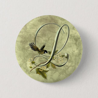 Songbird Initial L 6 Cm Round Badge