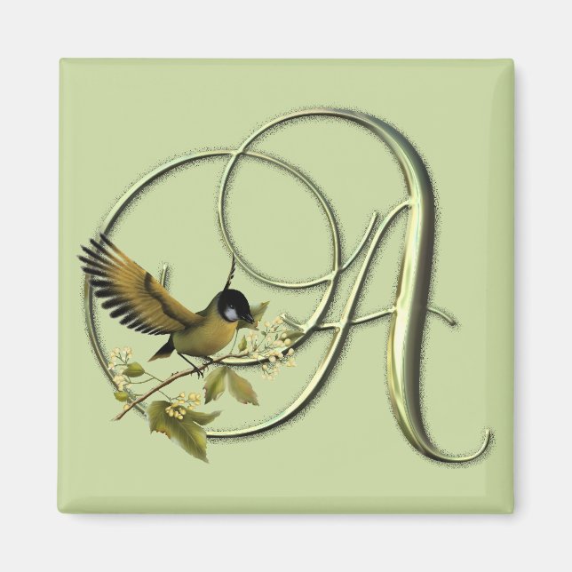 Songbird Initials A Magnet (Front)