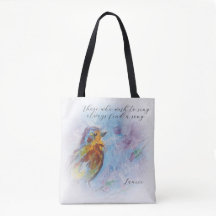 "Songbird of Hope" Tote Bag
