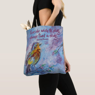 "Songbird of Hope" Tote (medium) Bag