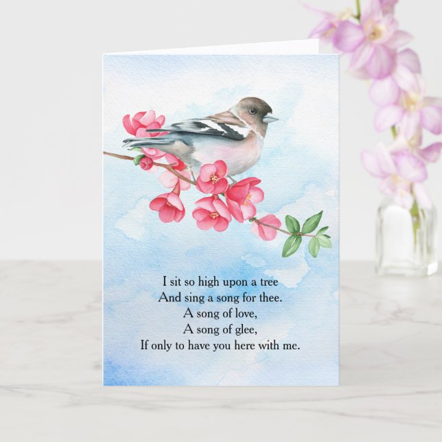 Songbird Poem Card (Orchid)