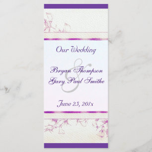 Songbird Shabby Chic WEDDING Program Programme