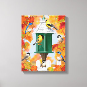 Songbirds in Autumn Canvas Print