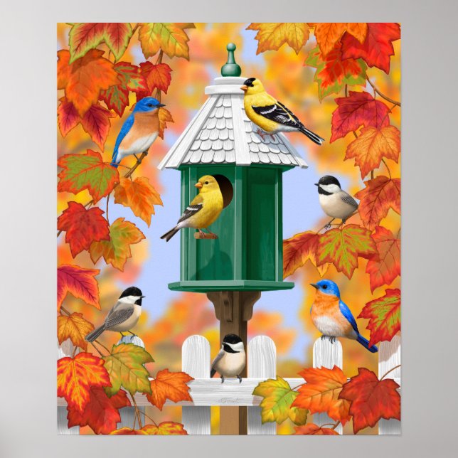 Songbirds in Autumn Poster (Front)