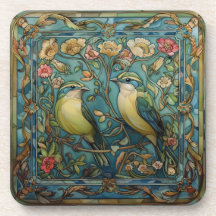 Songbirds in Love Romantic Art Nouveau Design
