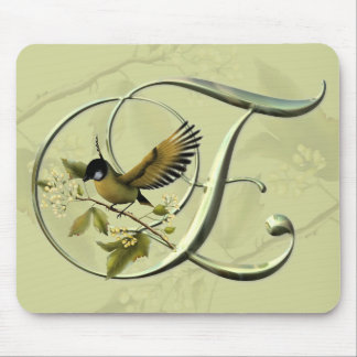 Songbirds Initial E Mouse Pad