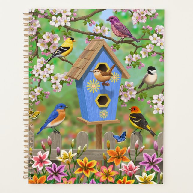 Songbirds Lily Garden Birdhouse Planner (Front)