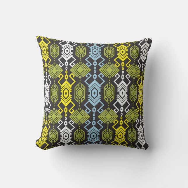 Songket Tenun Geometric Seamless Pattern with Crea Cushion (Front)